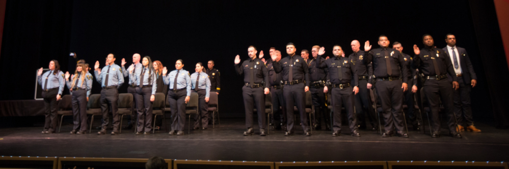 Police being sworn in