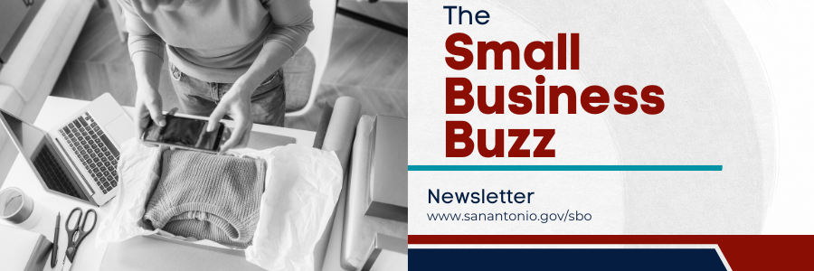 The Small Business Buzz Banner - person conducting business 