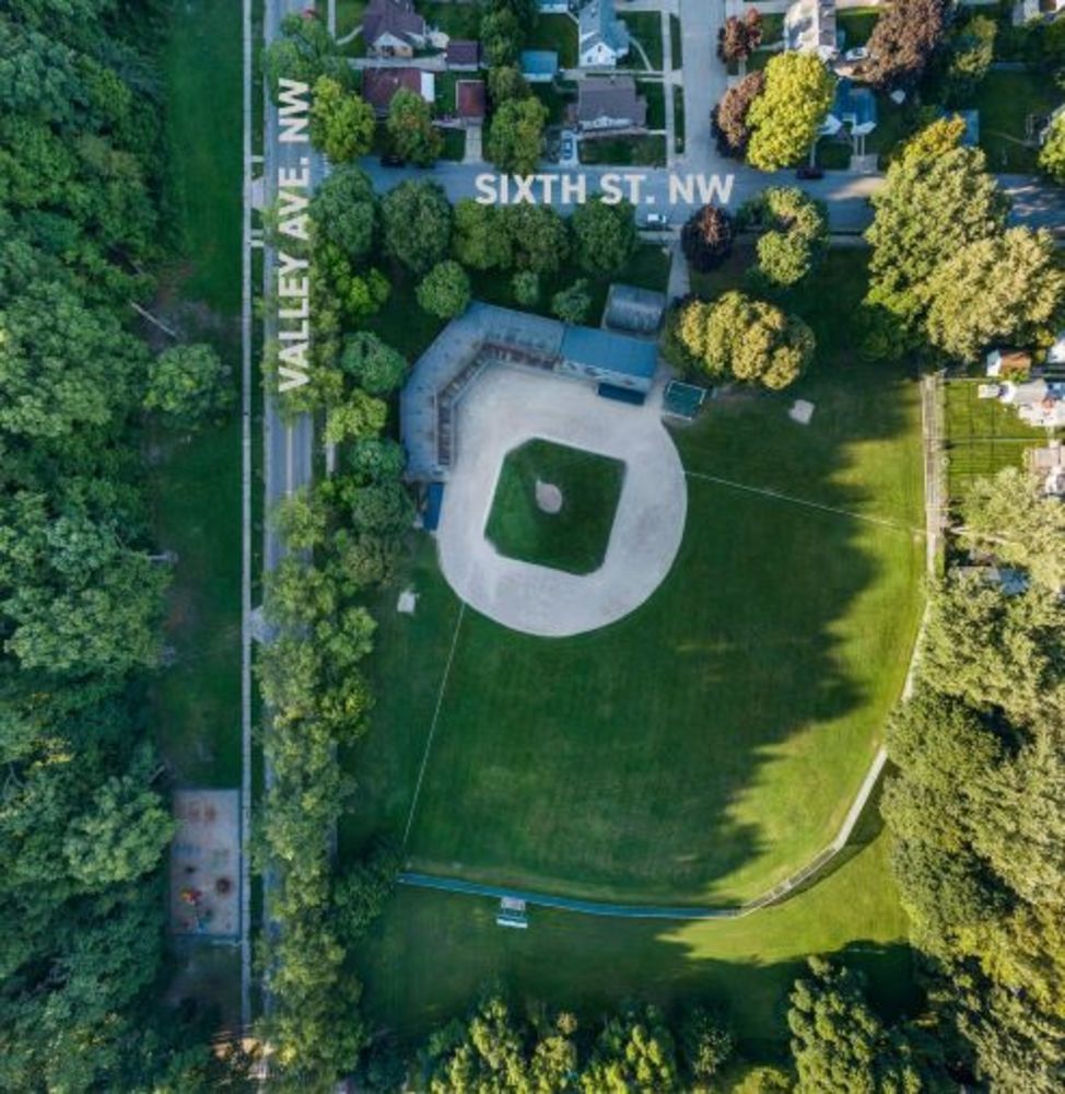 Aerial image of Sullivan Field, located at Valley Ave and Sixth St NW