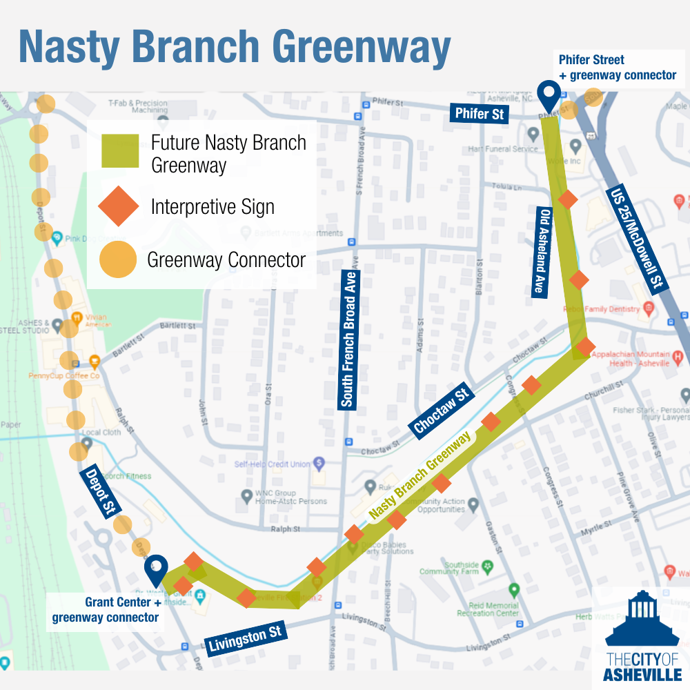 Nasty Branch Greenway Map