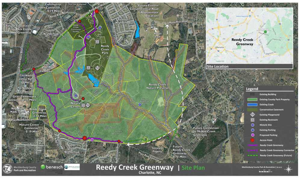 Reedy Creek Greenway alignment map