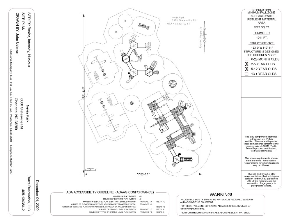 Proposed Nevin Playground - Plan View
