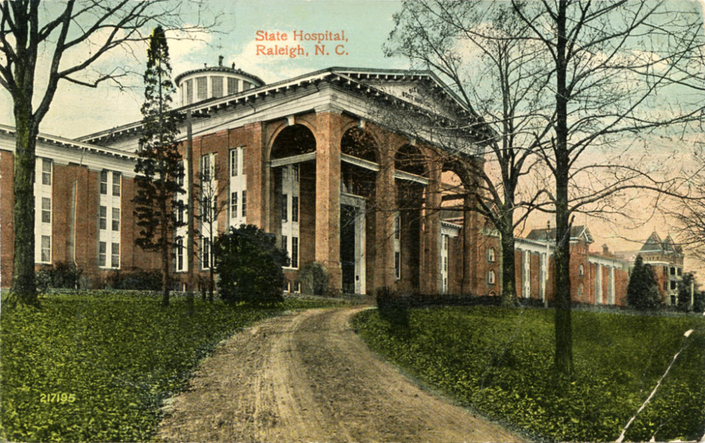 NC State Hospital colorized, NC State Archives