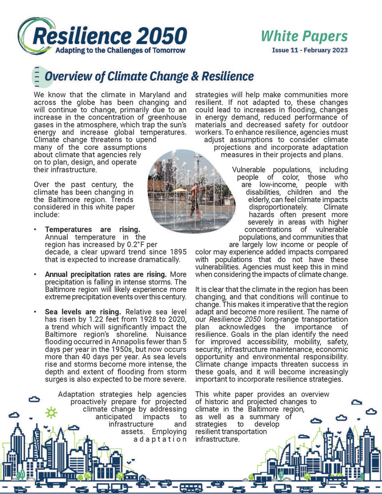 Resilience 2050 White Paper - Climate Change and Resilience