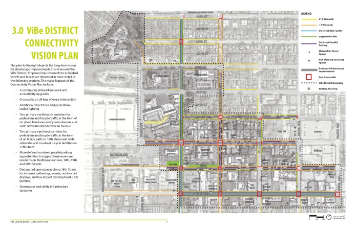 The ViBe District is thriving and components of its Connectivity Plan from 2017 still need to be implemented. Take a look at the plan and let us know which three aspects you think are the most important. (Please select only three).