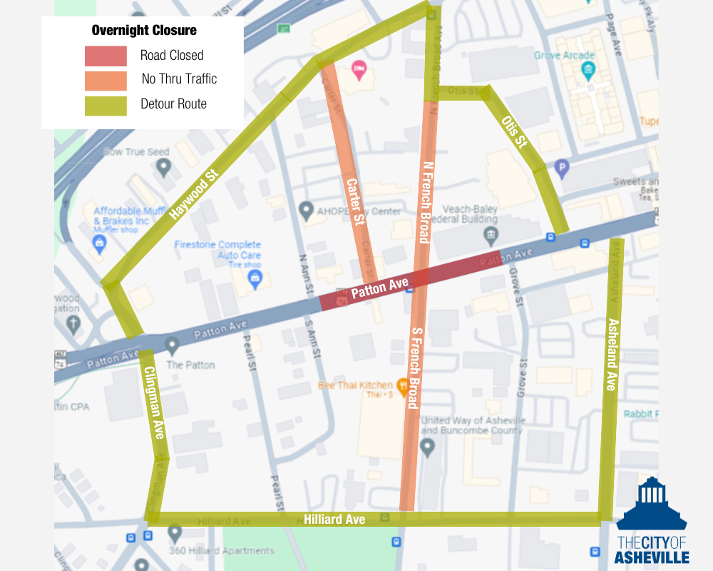 map of road closure