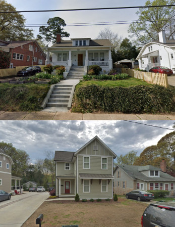Are detached single-family houses appropriate in areas currently characterized by detached single-family houses within walking distance of BRT stations?