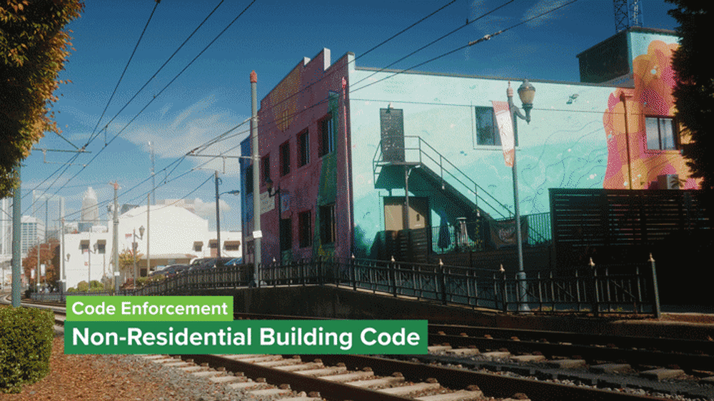 GIF of screenshots from Non-Residential Building Code Code Enforcement Video