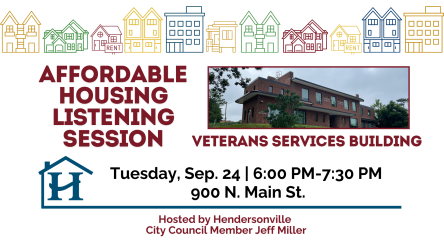 Affordable Housing Listening Session at Veterans Services Building