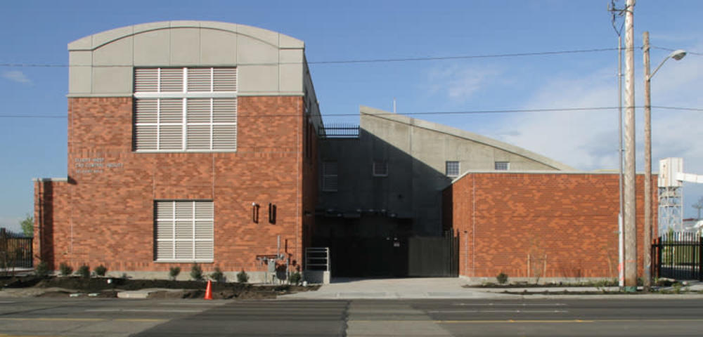 Current Elliott West Wet Weather Treatment station as seen from the east side of Elliott Ave