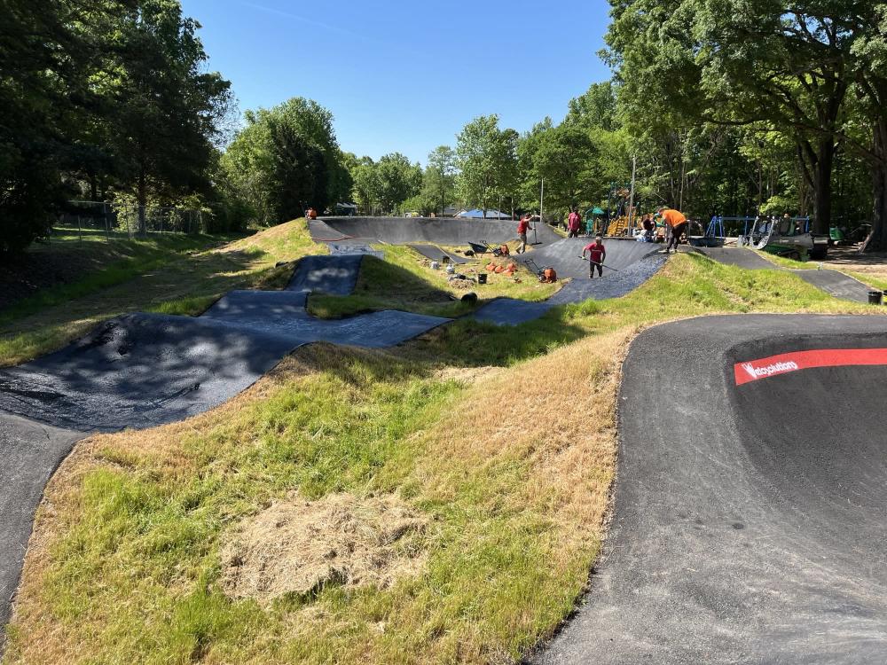 Image of new pump track at Fred Alexander.