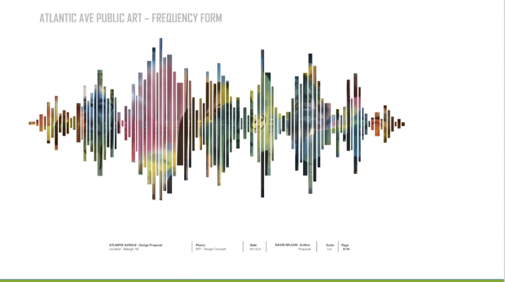 Image of artist's concept design. A frequency with a spectrum of colors