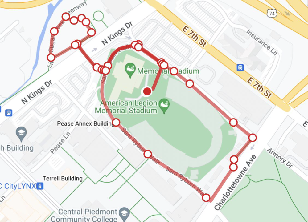 Light the Night Course Map