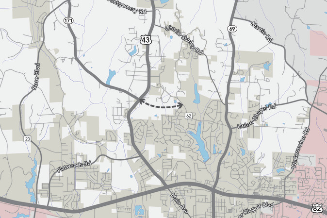 Connect AL Highway 171 to Union Chapel Road A street connecting from AL 171 to Union Chapel Road will provide an alternate route that alleviates traffic on McFarland Blvd AL Highway 69 and US Highway 43.
