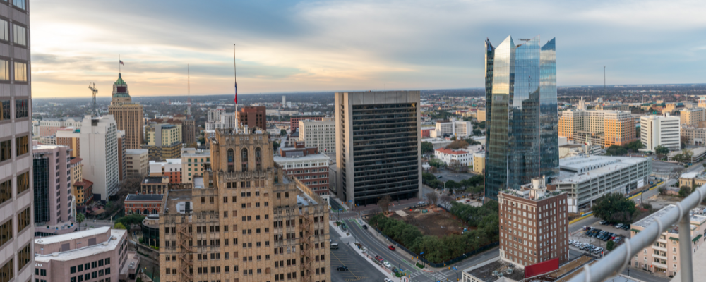 a Skyline of the City of San Antonio