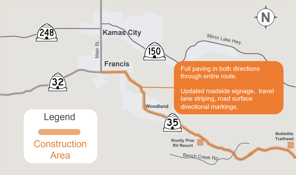 SR-35 | Francis to MP 8 Paving Map