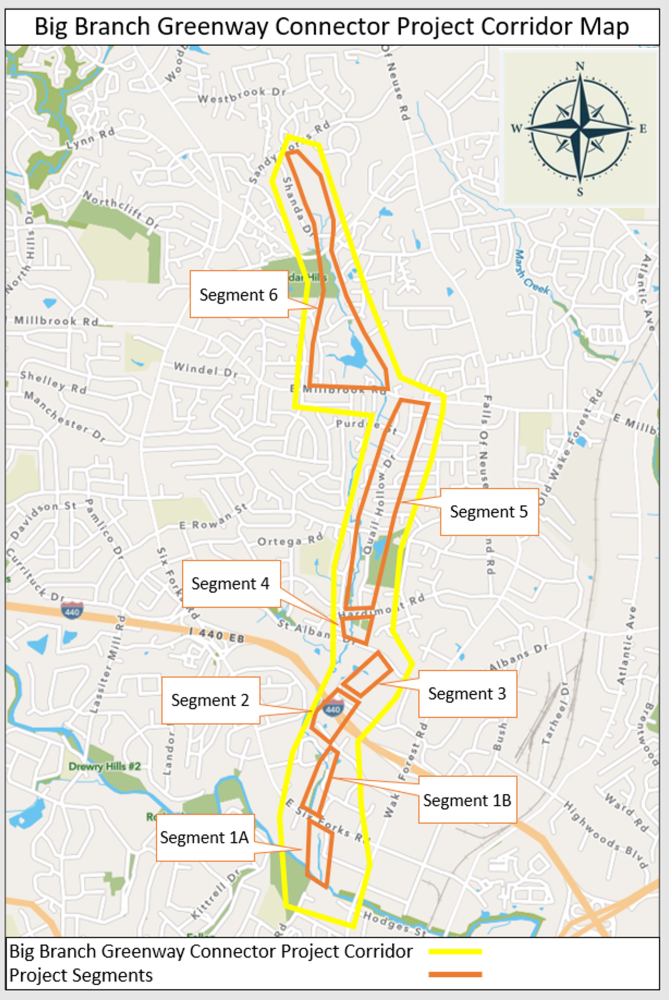 Big Branch Greenway Connector Corridor Map