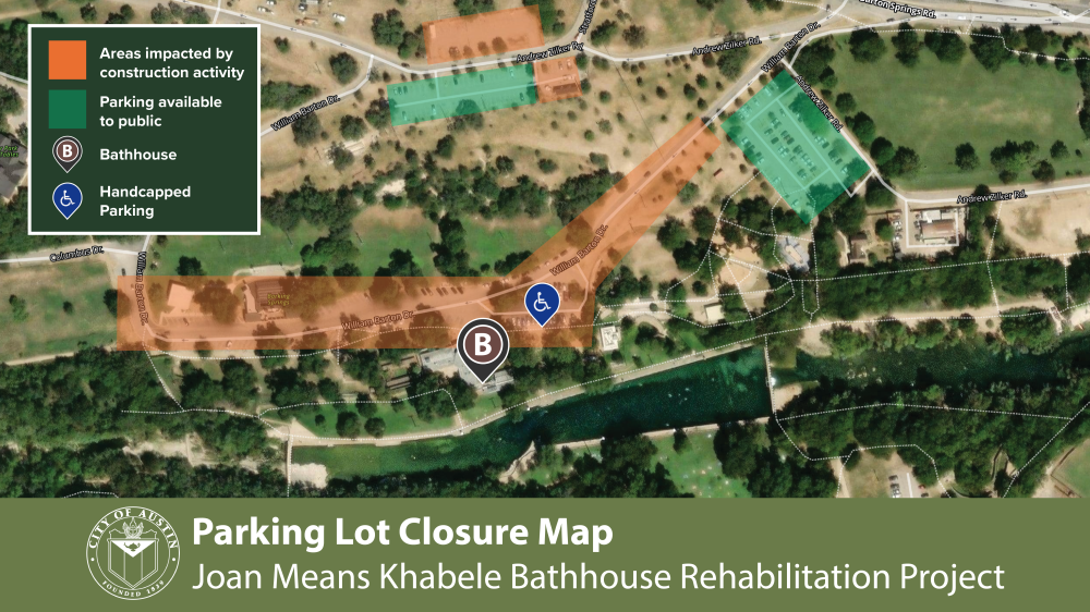 Joan Means Khabele Bathhouse parking closure map