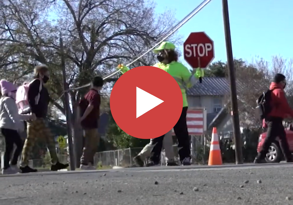 Video preview about a school crossing guard