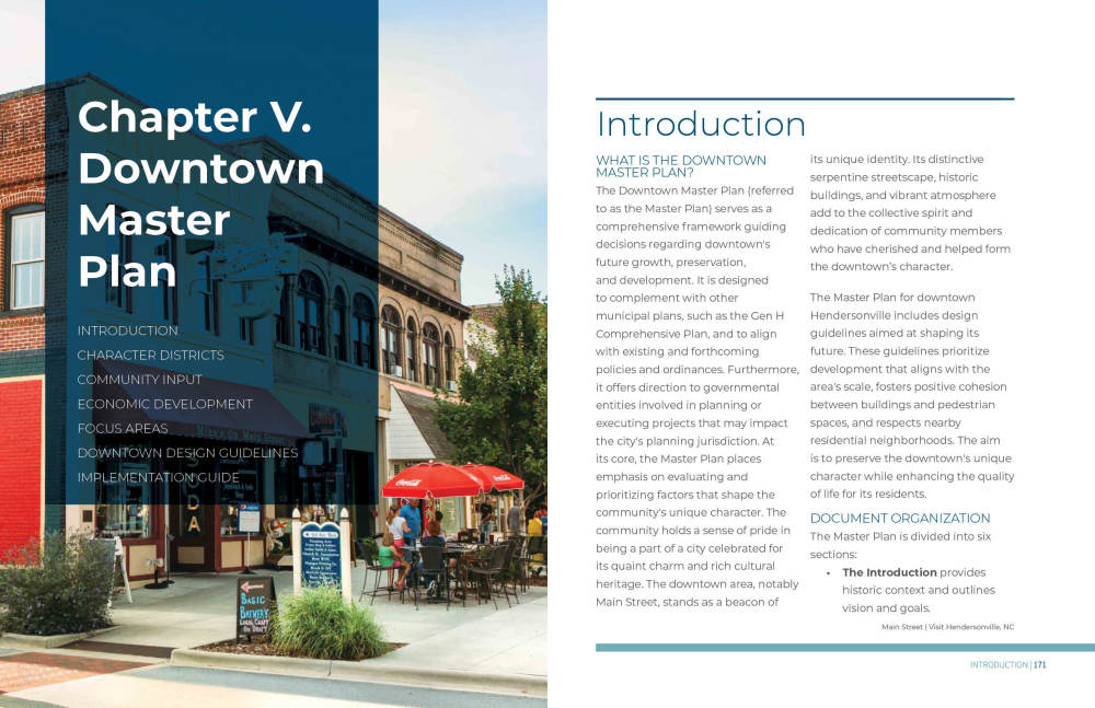 Chapter 5 cover with image of the Mikes on Main block of downtown Hendersonville