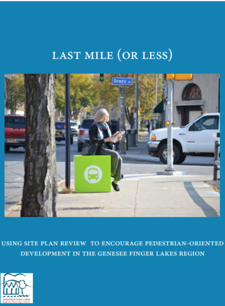 cover image showing a woman sitting on a bench at an intersection