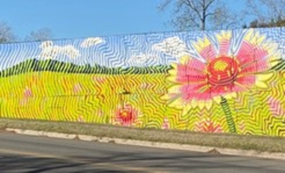 retaining wall example - With Public art