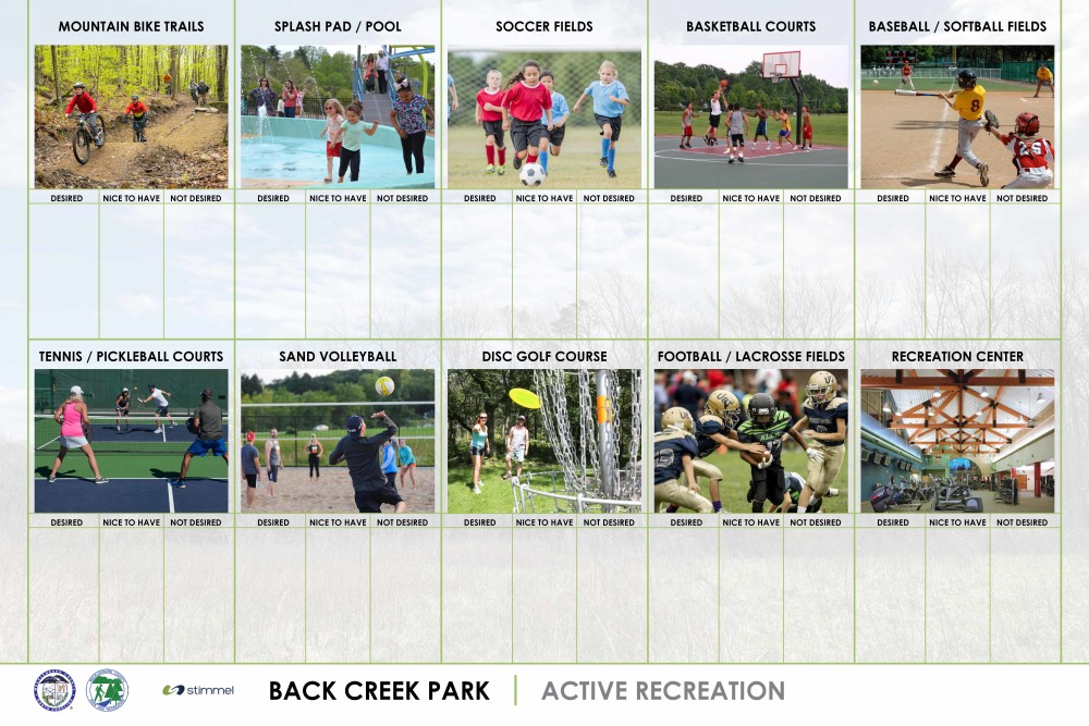 Image describing different types of active recreation.