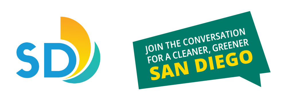 Combined logo City of San Diego and Join the Conversation for a Cleaner, Greener San Diego