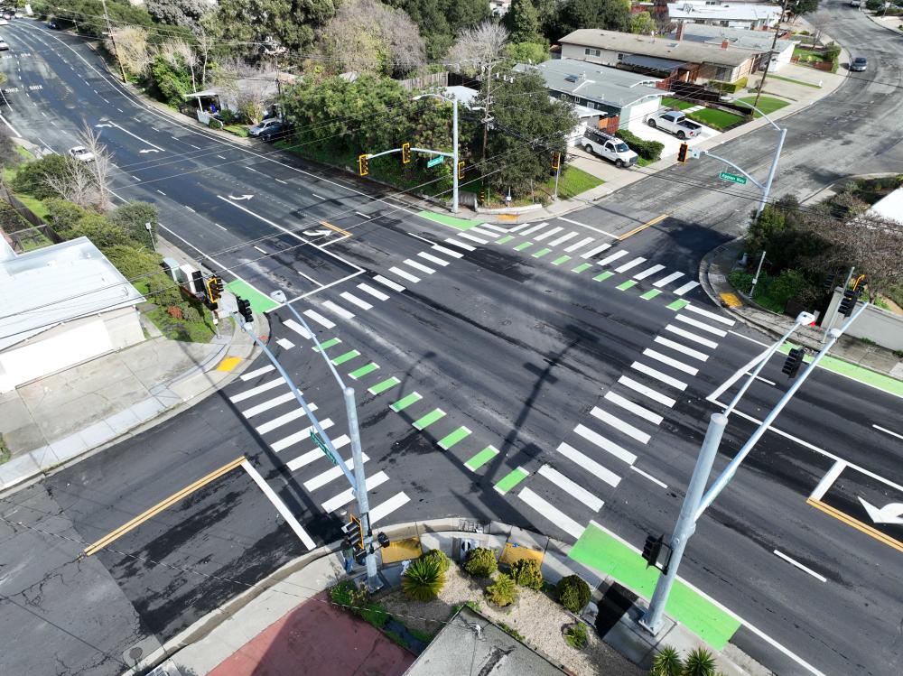 Marlesta Road and Appian Way intersection birds eye view