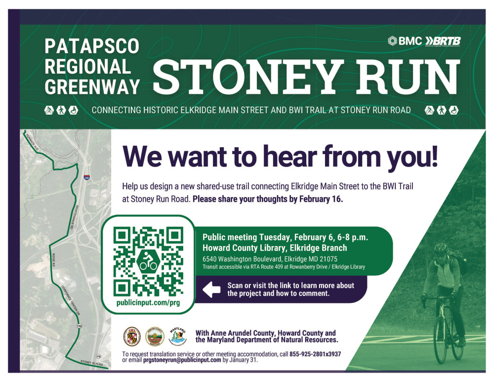 Vía Verde Regional de Patapsco: Stoney Run - ¡Queremos saber de usted!