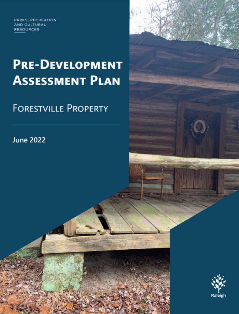 Cover of the Pre-Development Assessment Plan report