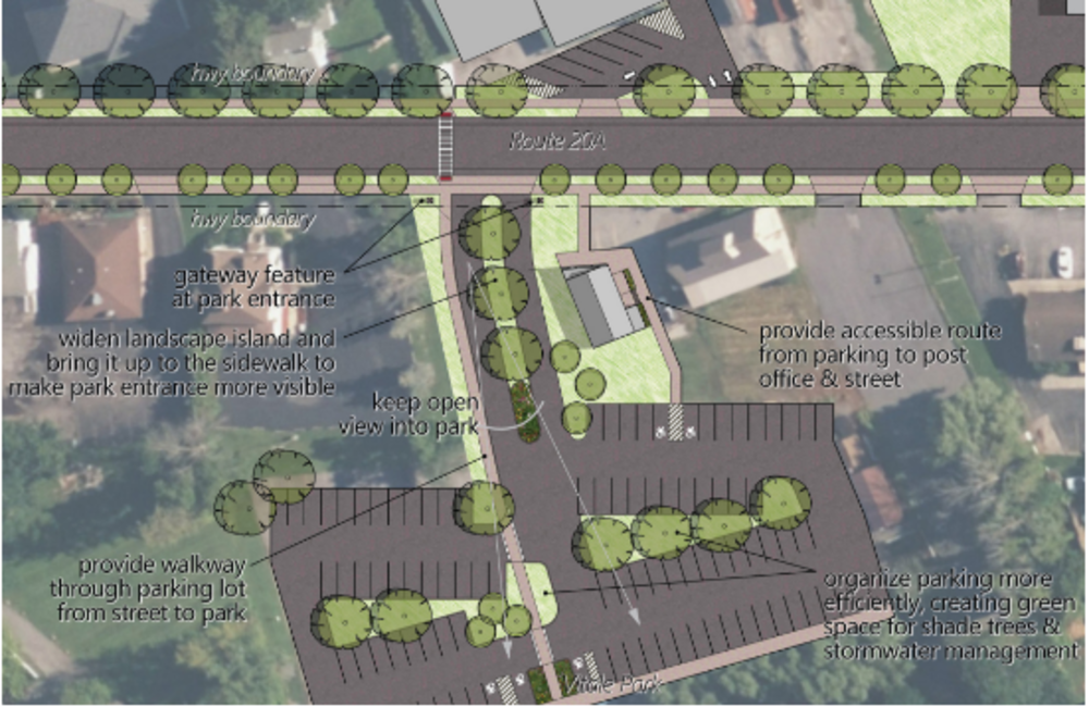 Plan view of improvements to Vitale Park