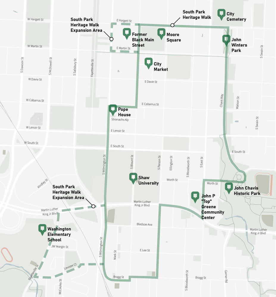 South Park Heritage Walk Route Map