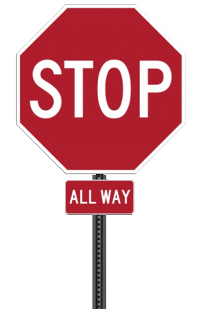 image of all way stop sign
