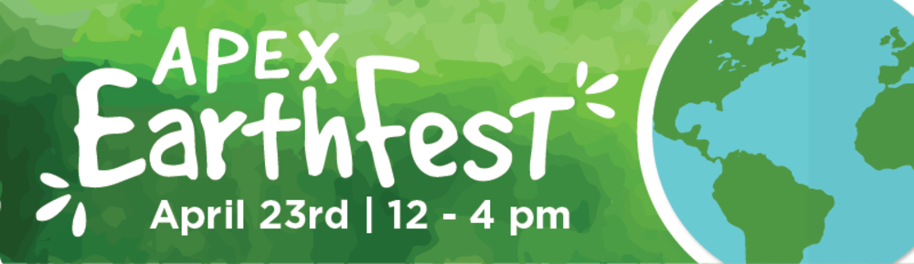 EarthFest event banner with globe