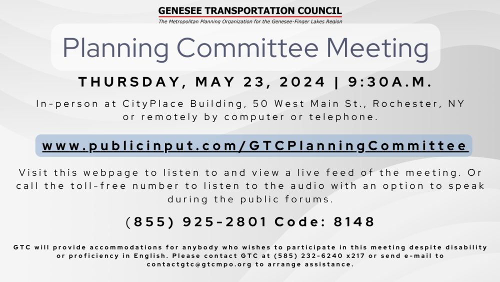 planning committee meeting details as described below