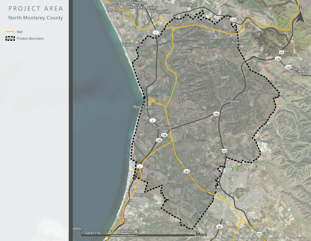 Map of the project study area. 