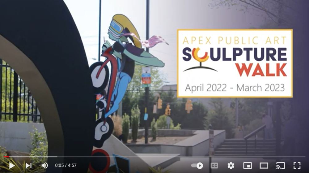 youtube player of Sculpture Walk video