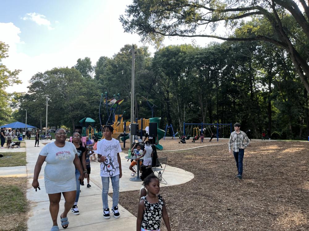 People at Fred Alexander Park opening.