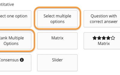 Ranking vs. Select Multiple Options: Best practices for using each question type