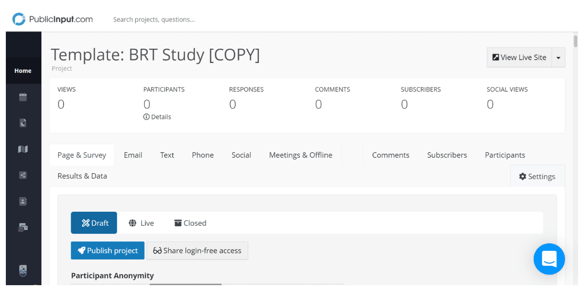 BRT Study Copy Button