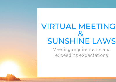 Virtual Meetings and Sunshine Laws