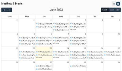 What’s New: Public Portal Calendar View