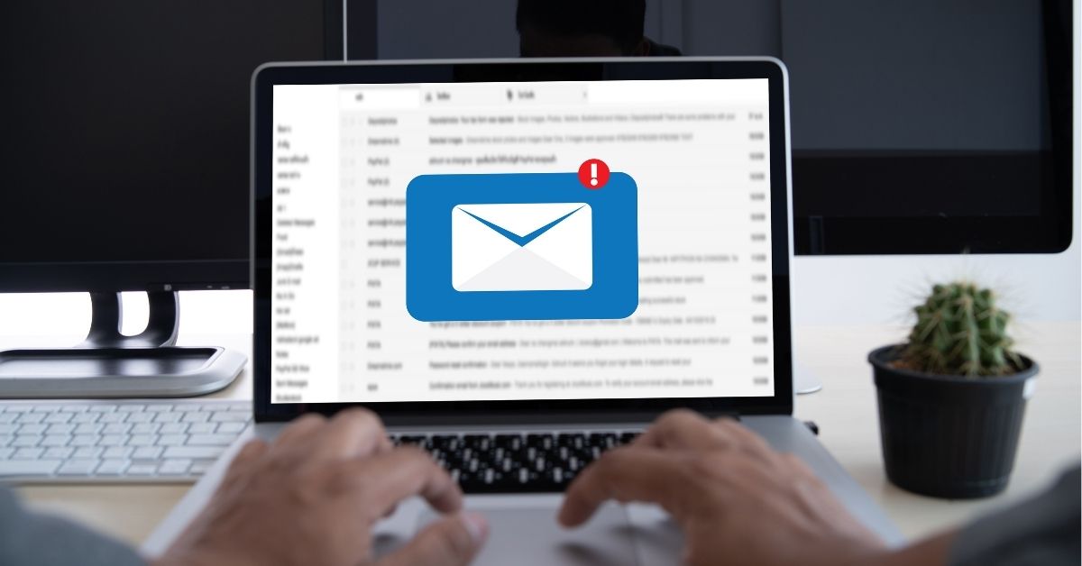 A computer with a person's email inbox